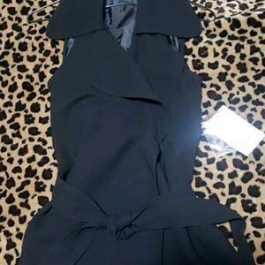 Zara belted vest black